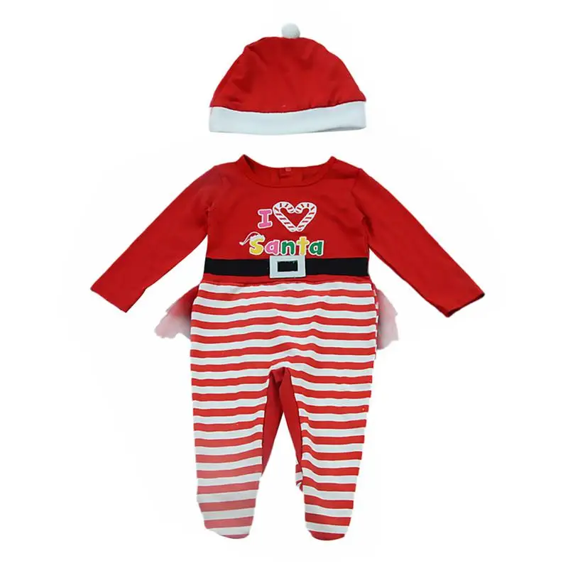 

Christmas Toddler Romper Striped Long Sleeve Baby Jumpsuit for Baby