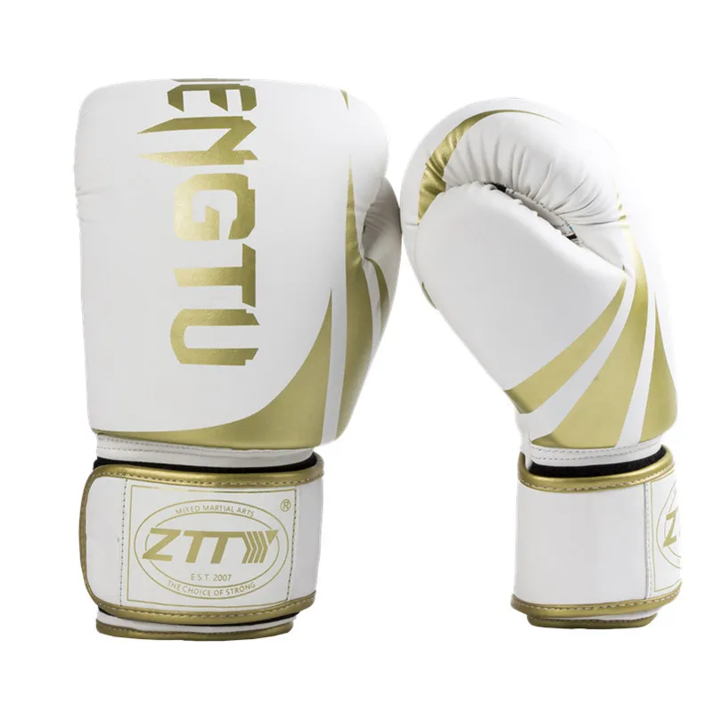 8 10 12 14 унций боксерские перчатки из искусственной кожи Muay Thai Guantes de Boxeo Free Fight mma