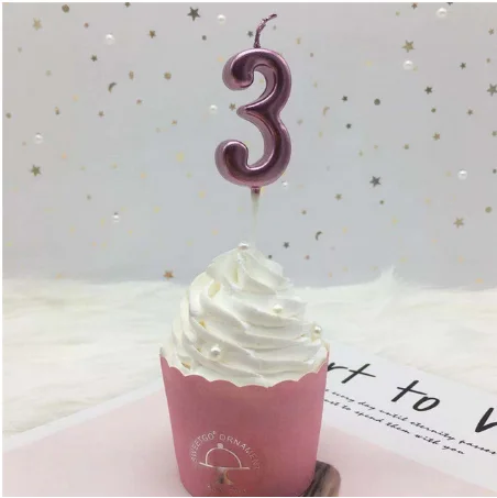 Rose Gold 3 1 шт серебряные золотые свечи для дня рождения украшения для детей и взрослых 0-9 цифры свечи для торта кекс Топпер вечерние принадлежности - Цвет: Rose Gold 3