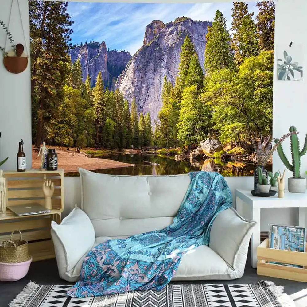 

Simsant Honeybee Forest Tapestry Panda Psychedelic Wall Hanging Tapestries for Living Room Bedroom Home Dorm Decor