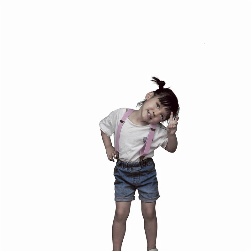 Подтяжки с кольцом медведем для мальчиков Детские винтажные коричневые подтяжки