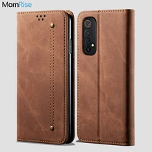 Denim Leather Wallet Cases For OPPO Realme 7 Case Magnetic Book Closure Flip Cover For OPPO Realme 7 Pro Card Holder Fundas