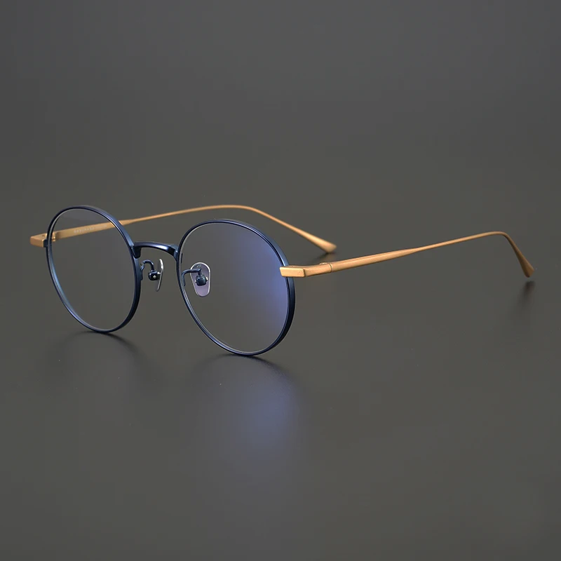 Japanese Hand-Made Retro Round Eyeglasses Optical Glasses Frame Men Women Titanium Prescription Myopia Spectacles Oculos De Grau