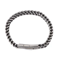 fashion men bracelet 6mm stainless steel curb cuban link chain bangles for male hiphop trendy wrist jewelry birthday gift gs0052