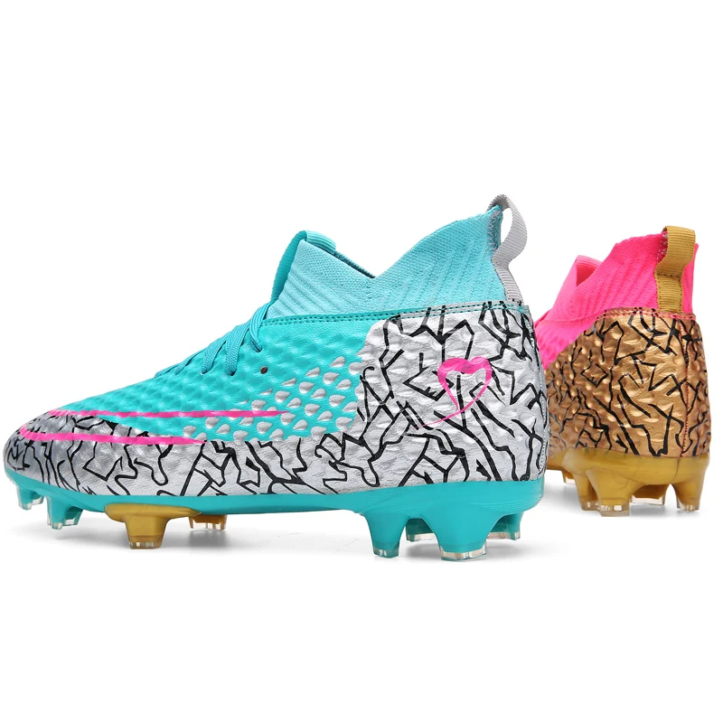 

Long Spikes Football Boots Men Outdoor Black White Classical Training Football Boots Ultralight Non-Slip Sport Turf Soccer Cleat