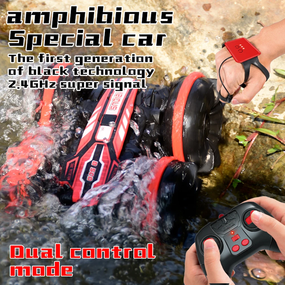 

High-tech Remote Control Car Off-road Toy Amphibious Stunt RC Car Double-sided Tumbling Driving Children's Electric Toys