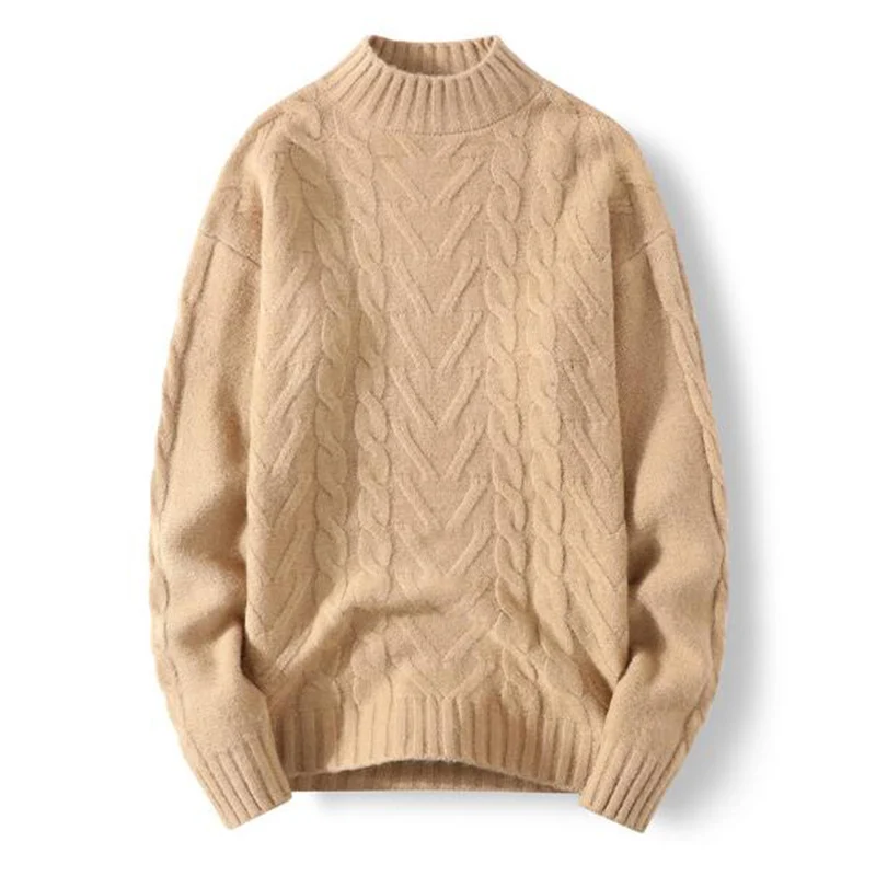 

Men Autumn Solid Fashion Sweaters Soft Warm Wool Sweaters Causal Mens Knitted Clothes Knitwear Male All Match O Neck Pullovers