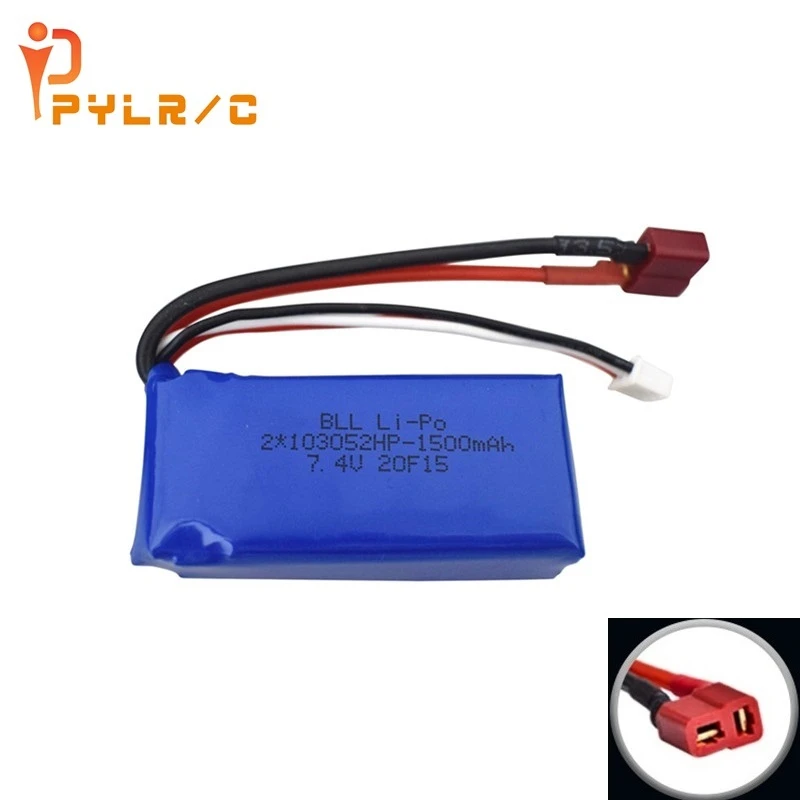 

7,4 V 1500mAh + 7,4 v зарядное устройство для A949 A959-B A969-B A979-B автомобиль с дистанционным управлением 2s литий-полимерная батарея для Wltoys автомобиль