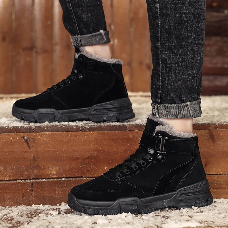 Мужские Зимние Сапоги Теплая обувь мужская Повседневные ботинки Sapato Tenis Masculino Buty