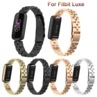 Ремешок correa для спортивных часов Fitbit Luxe, металлический браслет из нержавеющей стали, Женские Ювелирные Браслеты Для Fitbit Luxe Correa