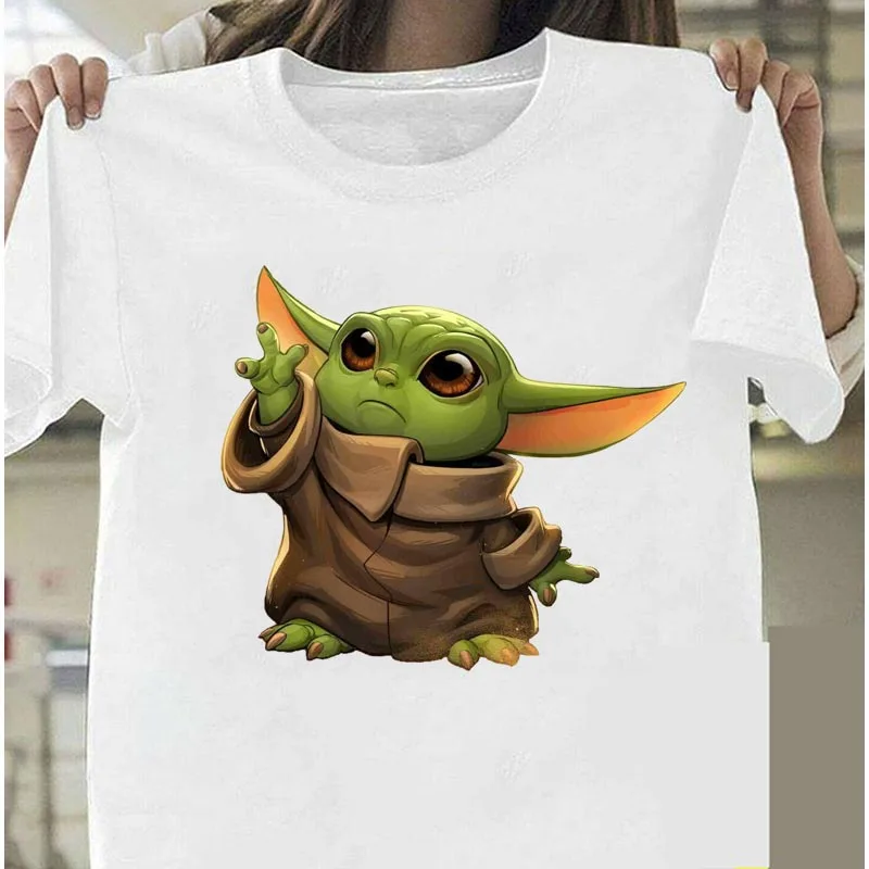 Детская футболка Yoda Mandalorian Space Мужская унисекс Cute хип хоп топы футболки с