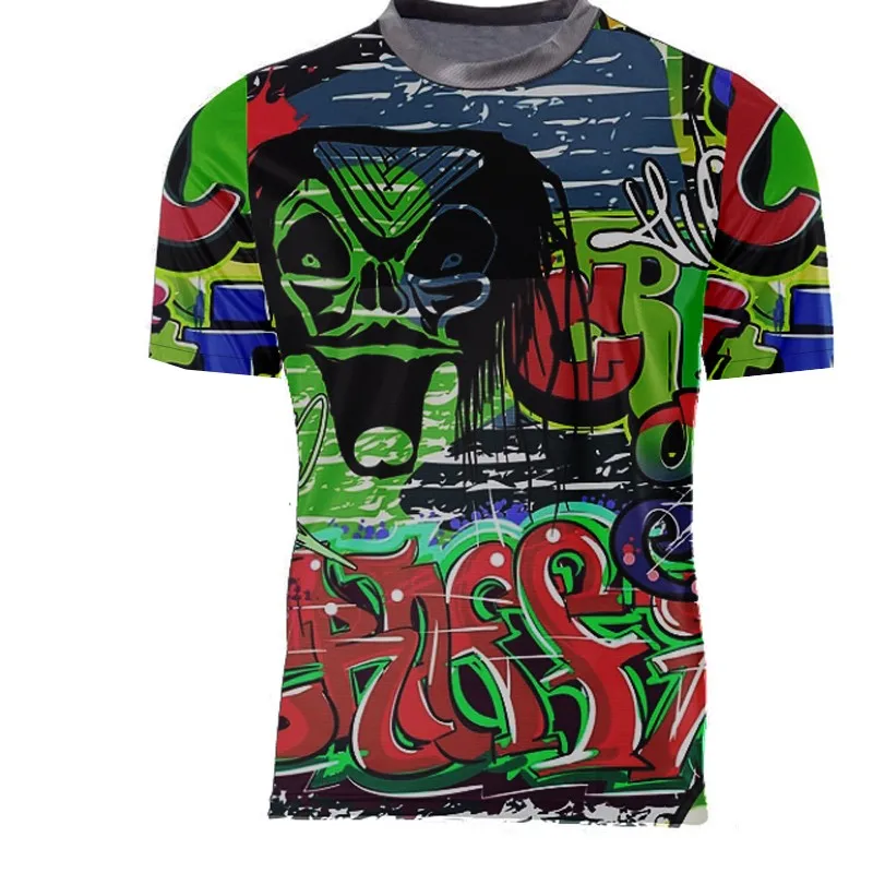 E Футболка для верховой езды moto cross Jersey mx Running ropa mtb, рубашка для горного велосипеда, одежда для мотокросса - Цвет: E