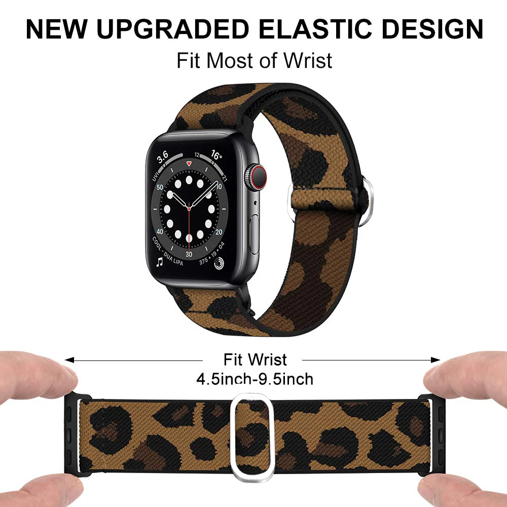 Ремешок резиновый для Apple watch band 40 мм 38 44 42 богемный эластичный браслет соло iWatch