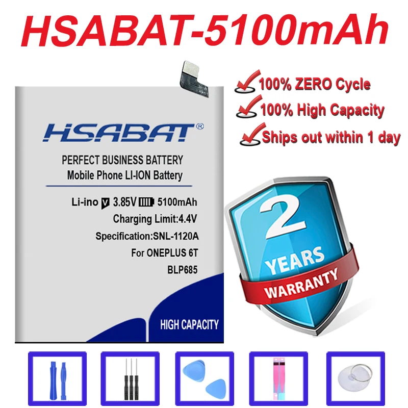 Лидирующий бренд 100% новый 5100 мАч для мобильного телефона ONEPLUS 6T one plus BLP685 7 Батарея