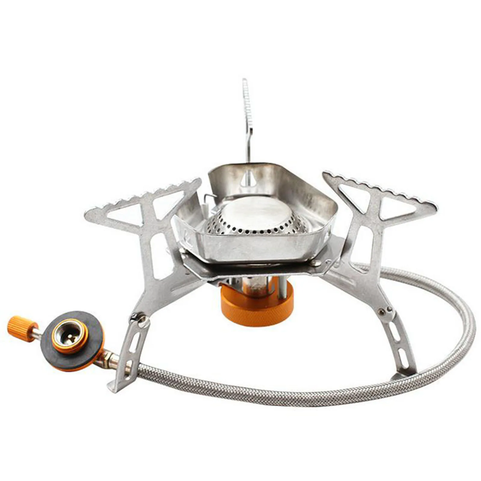 Туристическая мини-газовая горелка складная ветрозащитная портативная газовая