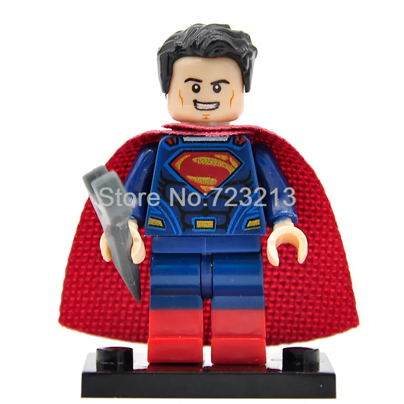 Super Man Одиночная фигурка супергероя, айсман X-men, проф. Х. Китти, прайд, белая королева, тигр, Архангел, Psylocke, строительные блоки, кирпичи, игрушки - Цвет: Super Man