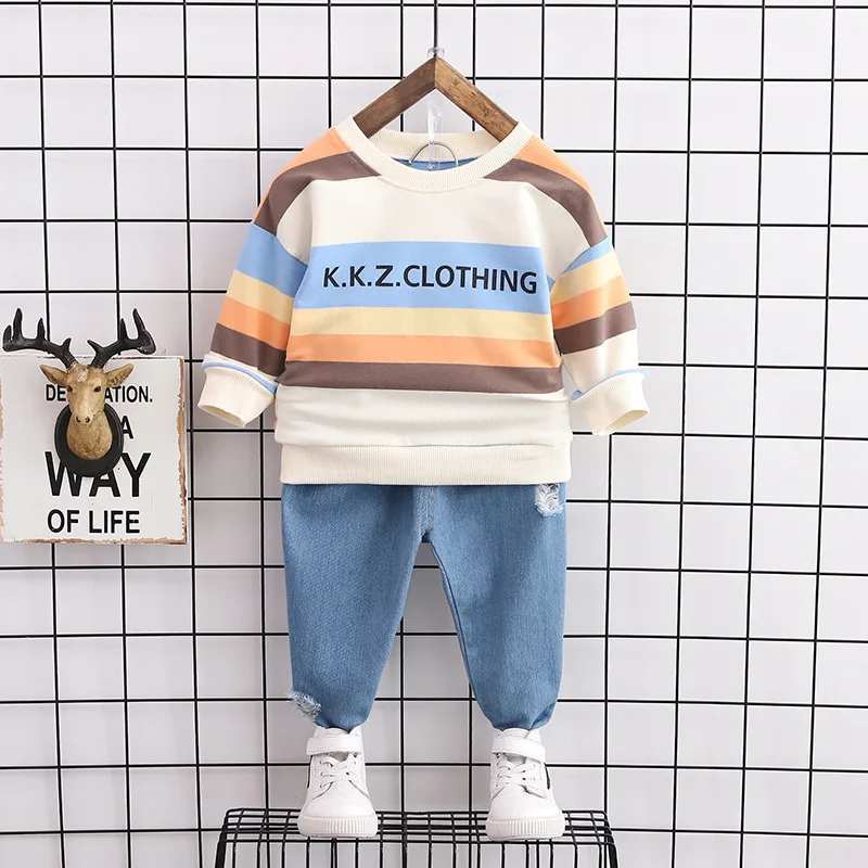 2 шт./компл. Детская Хлопковая футболка и брюки | одежда обувь