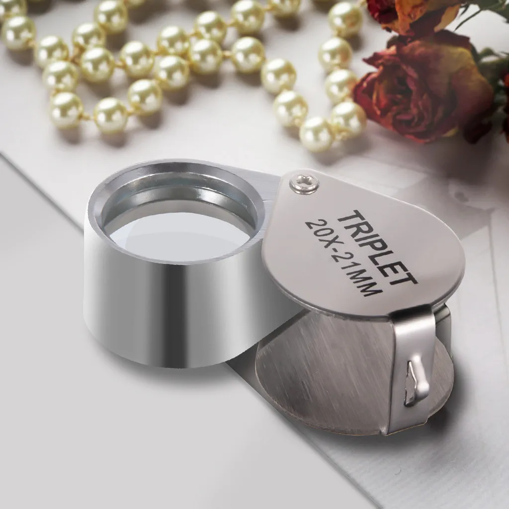 

3 Size 30x21mm Magnifier Jewelers Eye Tool Folding Loupe Glass Lens Magnifier Pocket Magnifying Glass Jewelry Diamond Toys