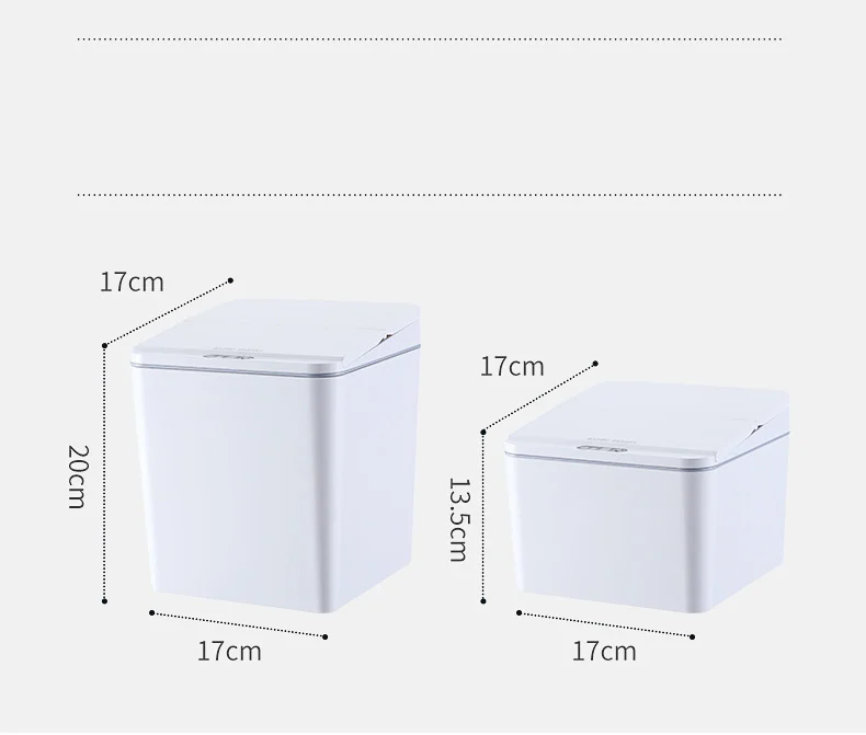 

4/6L Mini Car Desktop Garbage Bin Trash Can Kitchen Bathroom Wastebasket Automatic Sensor Waste Bin Smart Small Wastebasket