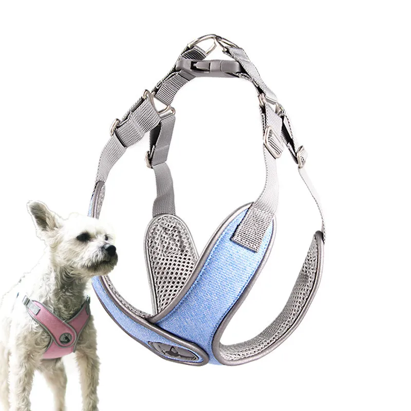 

Товары для собак, нагрудный ремень для домашних животных, Тяговая веревка, дышащий светоотражающий жилет маленького размера и яркости