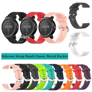20mm Silicone Watch Band Classic Metal buckle Strap for Ticwatch 2/Ticwatch E for Huami Garmin Samsung Replacement strap