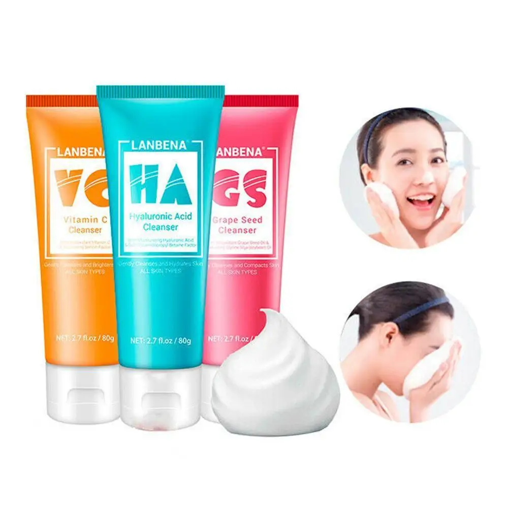 LANBENA моющее средство Пенка для умывания скраб увлажняющий глубокое очищение