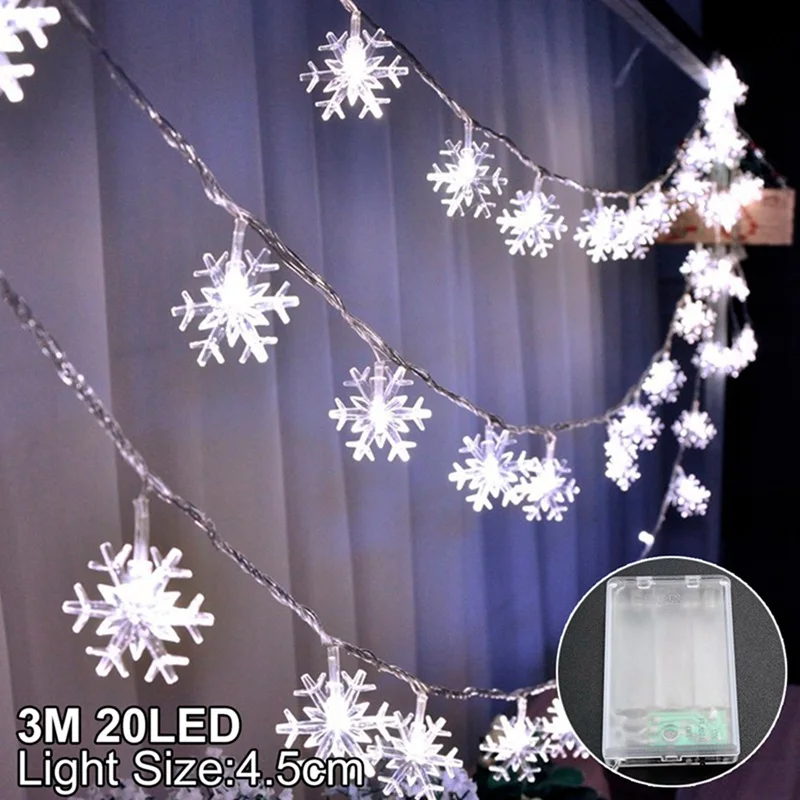 Cold White 20 шт Снежный олень светодиодные огни Новогодняя Рождественская вечеринка украшения Рождественская елка украшения Рождественские Элементы украшения Рождественская елка - Цвет: Cold White
