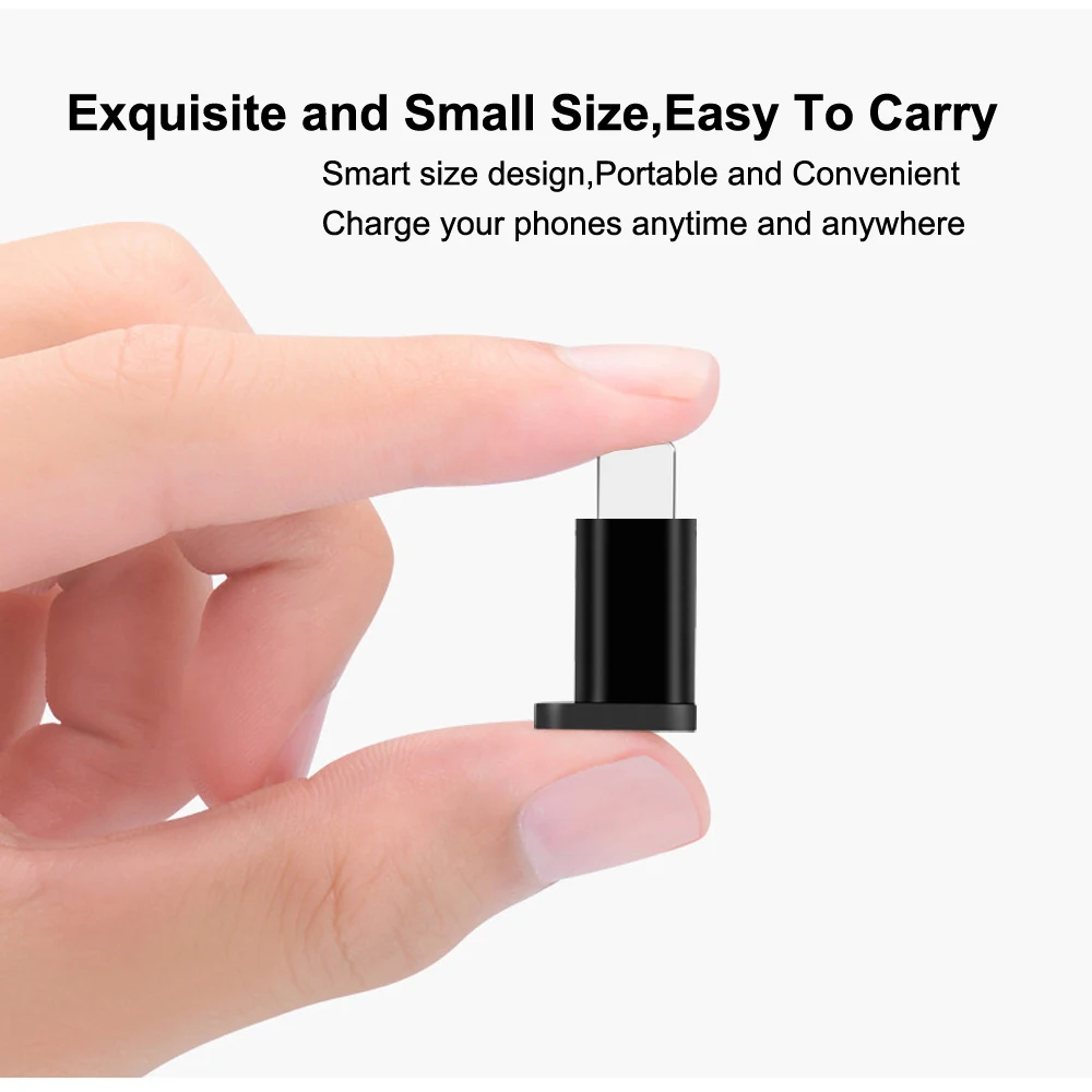 Адаптер VOXLINK Mini Micro USB на Lighting 8 Pin для Apple адаптер с брелоком iphone X XS XR 7 Plus