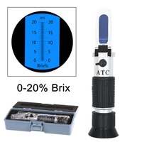 handheld refractometer brix 0 20 honey fruit sugar solution optical refractometer sugar measuring instrument with box 50off