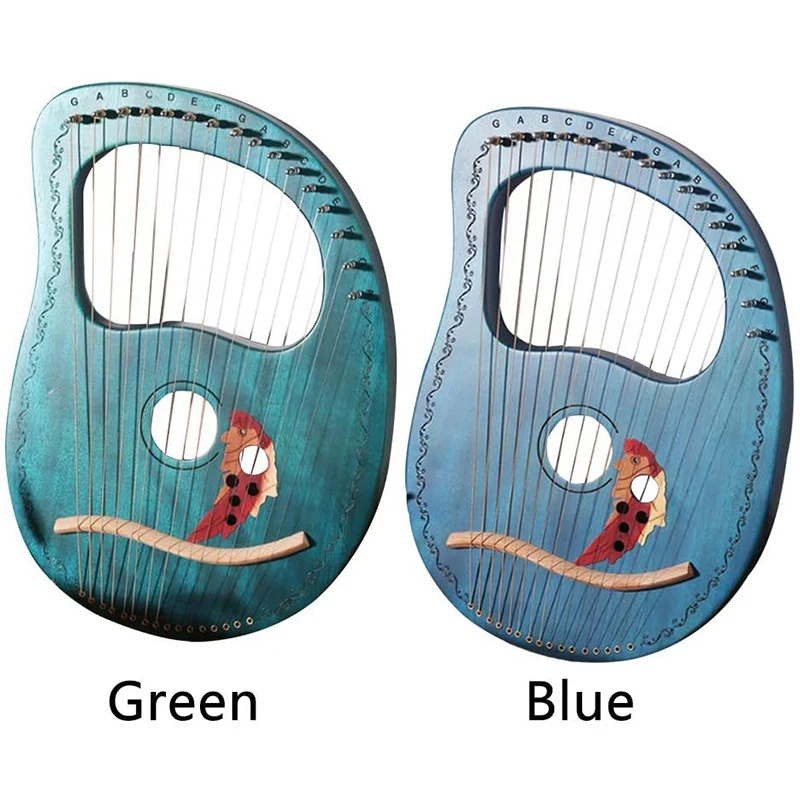 Lyre Harp 16 String Heptachord твердая древесина Lye с тюнинговым гаечным ключом подарок для