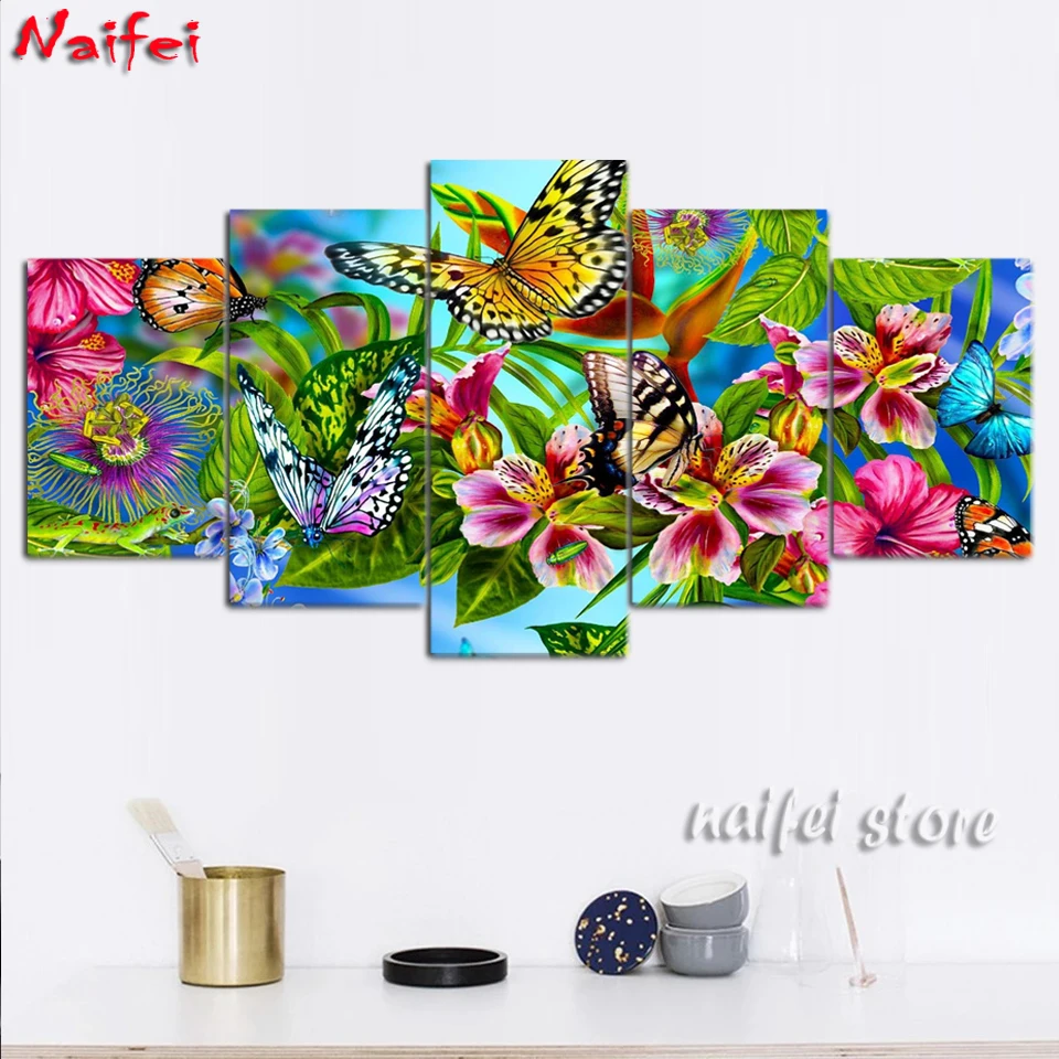 

Набор для алмазной вышивки «бабочка», 5 шт.