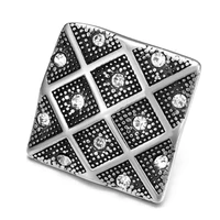 stainless steel square slider beads 5mm double hole polished accessories slide charms for diy bracelet jewelry making