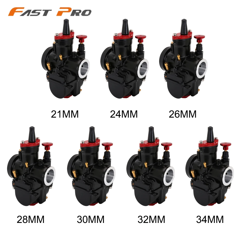 Motorcycle Engine Part Carburetor Carburador Carb PWK 21 24 26 28 30 32 34 MM With Power Jet For Racing Moto Dirt Bike Motocross