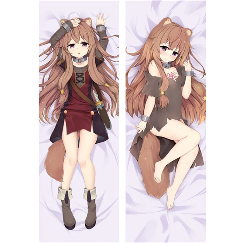 

The Rising of the Shield Hero Raphtalia Dakimakura Body Pillow Case Double Side Printed Peachskin Hugging Body Pillow Cover