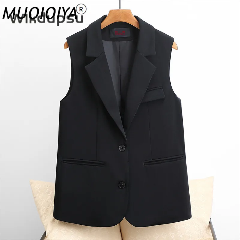 

Женский винтажный жилет Y2k, черный жилет без рукавов в Корейском стиле, уличная одежда для весны и осени, 2021