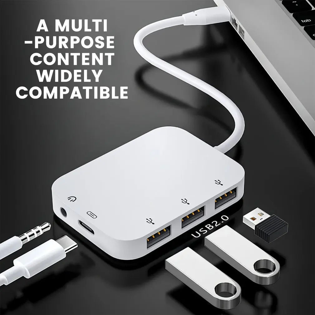 

Док-станция Type-C, Type-Chub, пять в одном, Многофункциональный Usb-разветвитель, 3.0 usb-хаб Hub гарнитура 3,5 мм