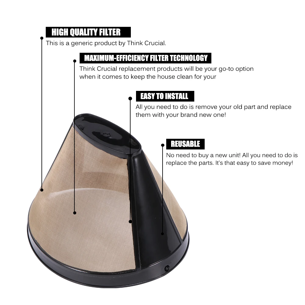 Многоразовый фильтр для кофеварки в КОНУСНОМ стиле Перманентный с ручкой