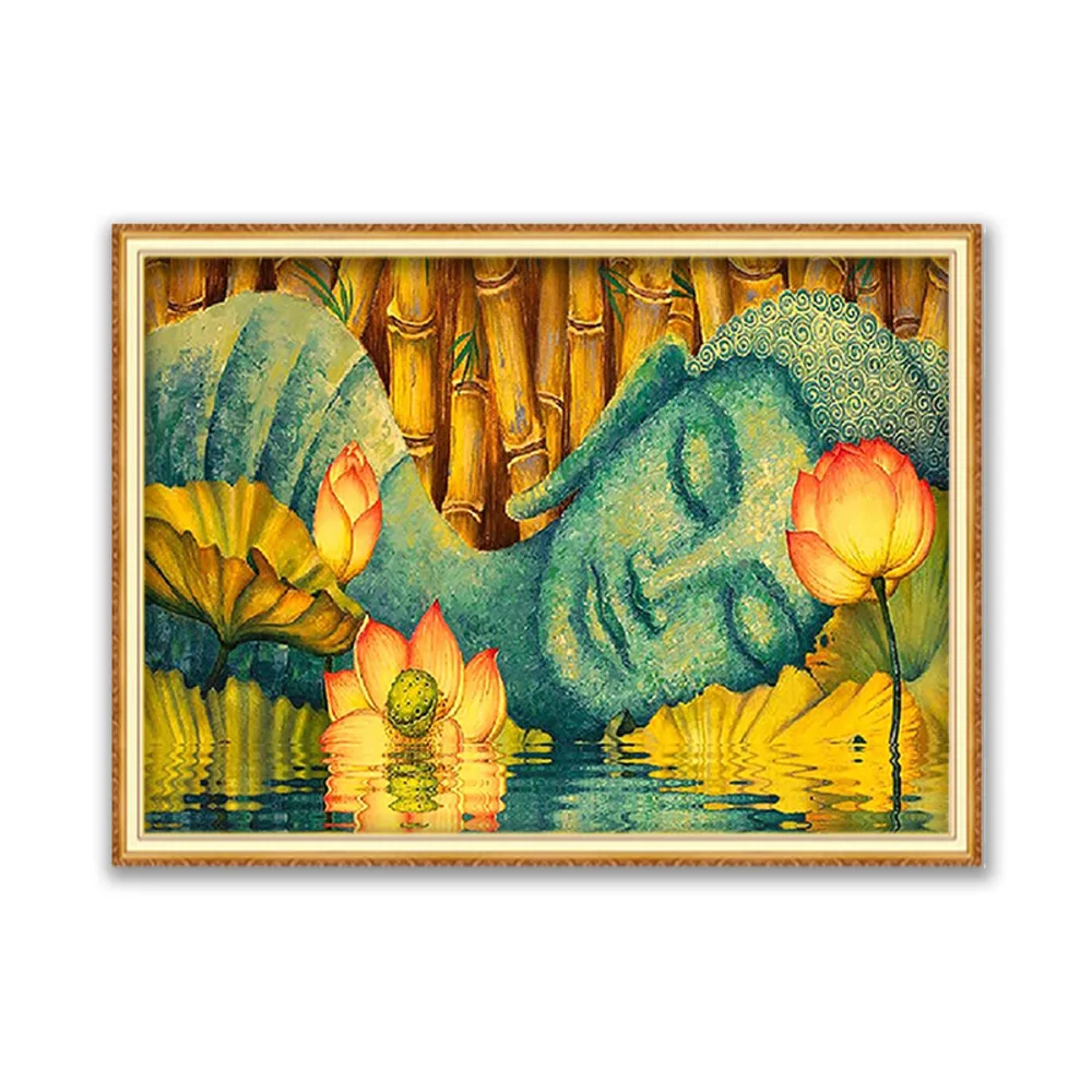 

Канва для рукоделия, с принтом Будды, 11 карат