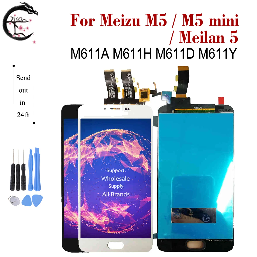 Tanie Wyświetlacz LCD Do Meizu M5 M5s LCD M5 Mini M5mini Wyświetlacz Montaż Digitizera Ekranu Dotykowego Meilan Nocie 5 M611A M611H M611D Wyświetlacz Meilan 5S LCD