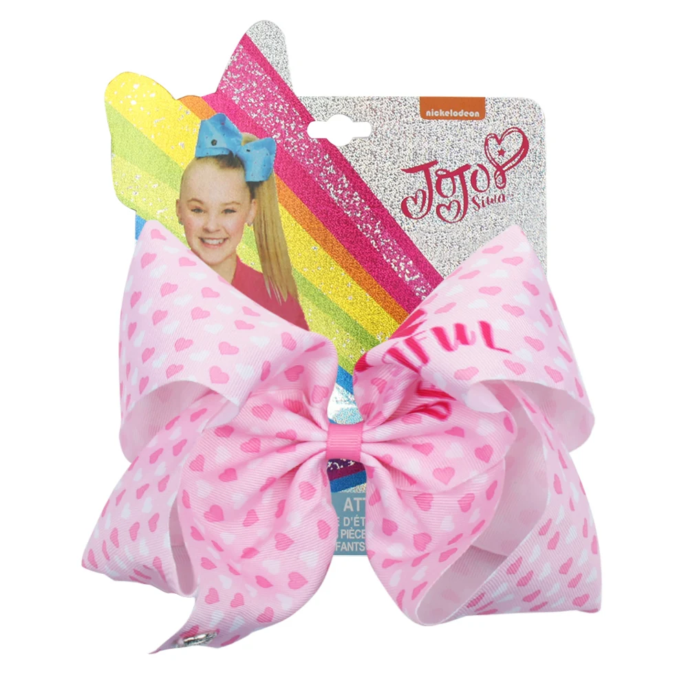 7 ''ко Дню Святого Валентина JOJO Bows/Jojo Siwa большой заколки для волос девочек с