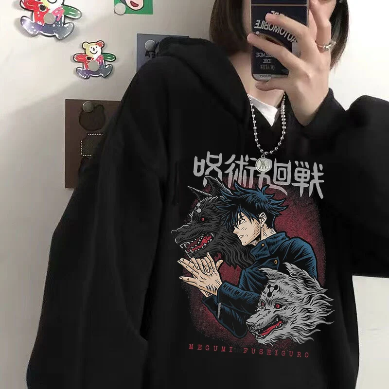 

Unisex Japanese Anime Jujutsu Kaisen Hoodies Men Yuji Itadori Cartoon Sweatshirts Kawaii Gojo Satoru Graphic Streetwear Male