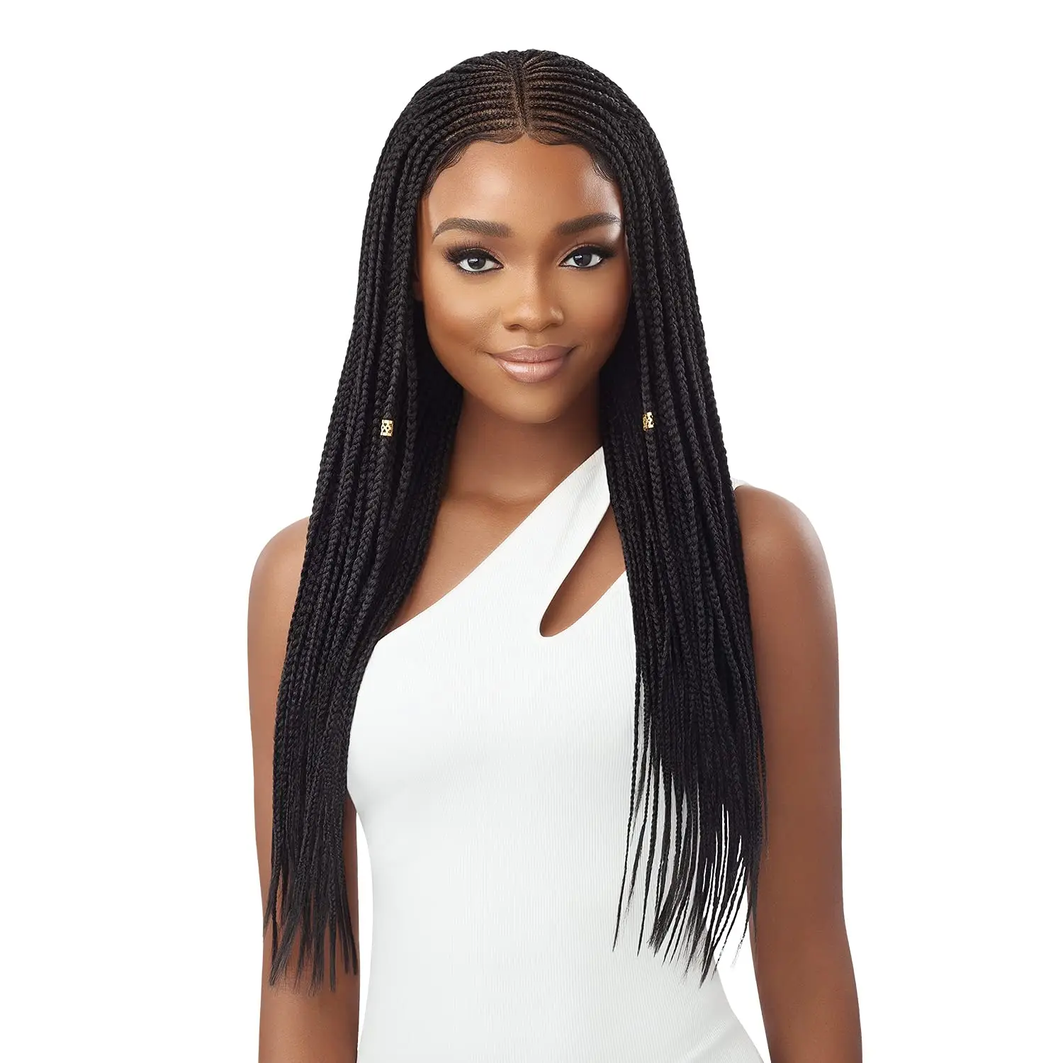 

Box Braided Wig Glueless Free Part 13*6 Lace Front Wig 26 Inches Long Cornrow Synthetic Braids Hair Baby Hair For Black Women