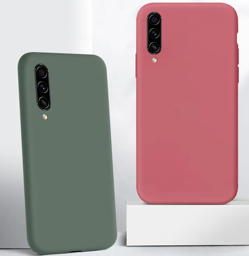 Для Samsung Galaxy A51 A70 A71 A50 A40 A30 A20 A10 чехол сплошной цвет силиконовый для S20 S7 S8 S9 S10 Plus s10e