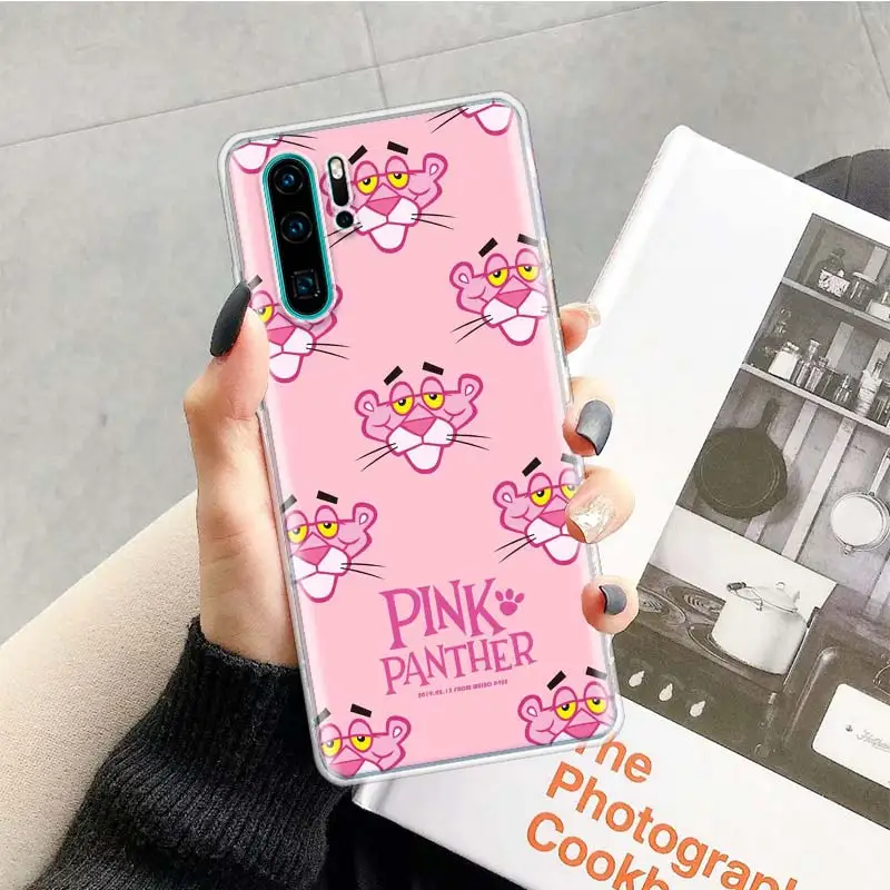pink panther phone case for huawei p30 p20 p40 p50 p10 mate 40 30 10 20 lite pro silicone soft shell coque cover fundas house free global shipping