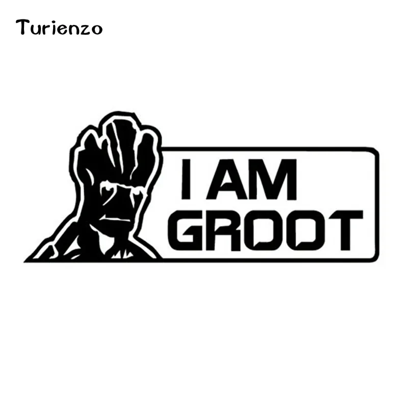 Turienzo 19*8 см I AM GROOT Fun Alien Tree водонепроницаемые наклейки для автомобиля