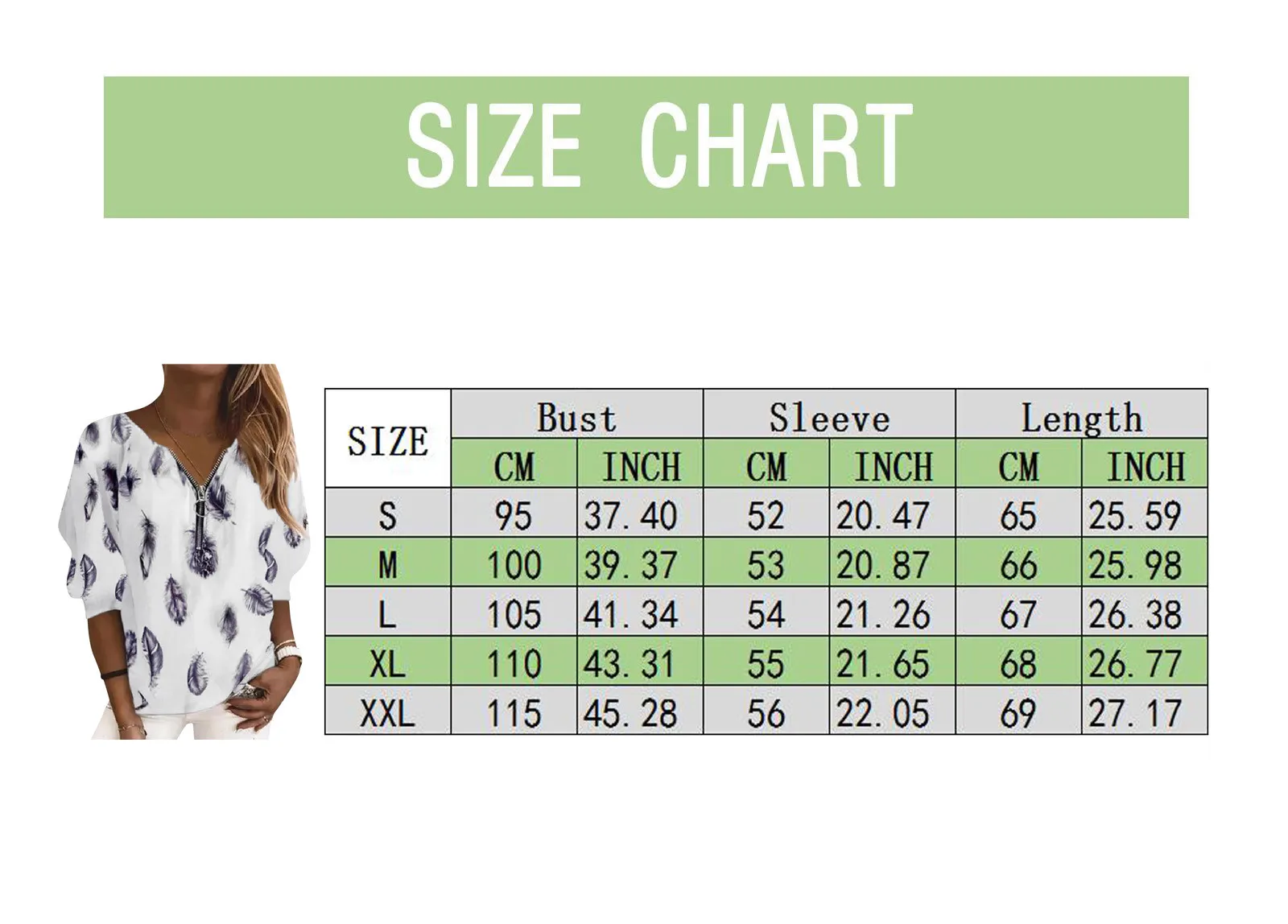 

Feather Print Long Sleeve Women Tshirt Casual Fashion Zipper V-neck Tops T Shirt Creativity Loose Korean Tee Shirt #T2G