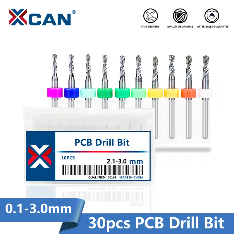 Набор сверл XCAN PCB 30 шт. 0 1-1 1 1-2 2 1-3 мм | Инструменты