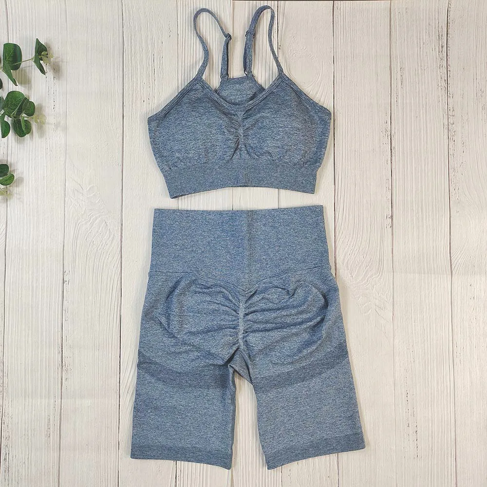 

Seamless Sports Wear Women Sport Suit Yoga Sets Short Fitness Suit Sport Outfit For Women Gym Clothing Workout Clothes Athletic