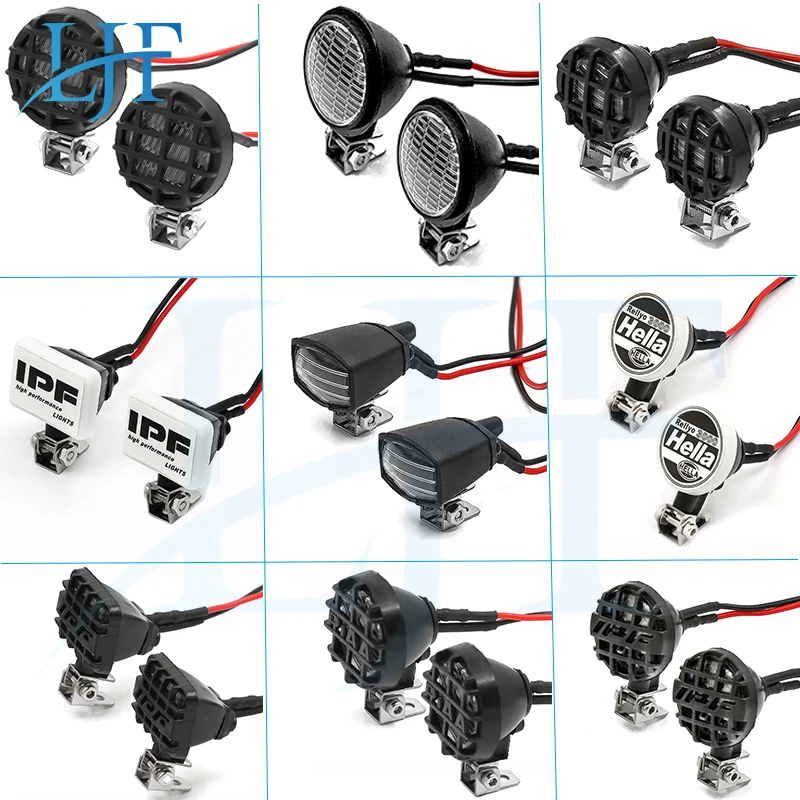 

RC Car stereoscopic LED Lights Headlights Spotlight for 1/10 RC Crawler Axial Traxxas TRX4 TRX6 SCX10 90046 Wraith Redcat L304