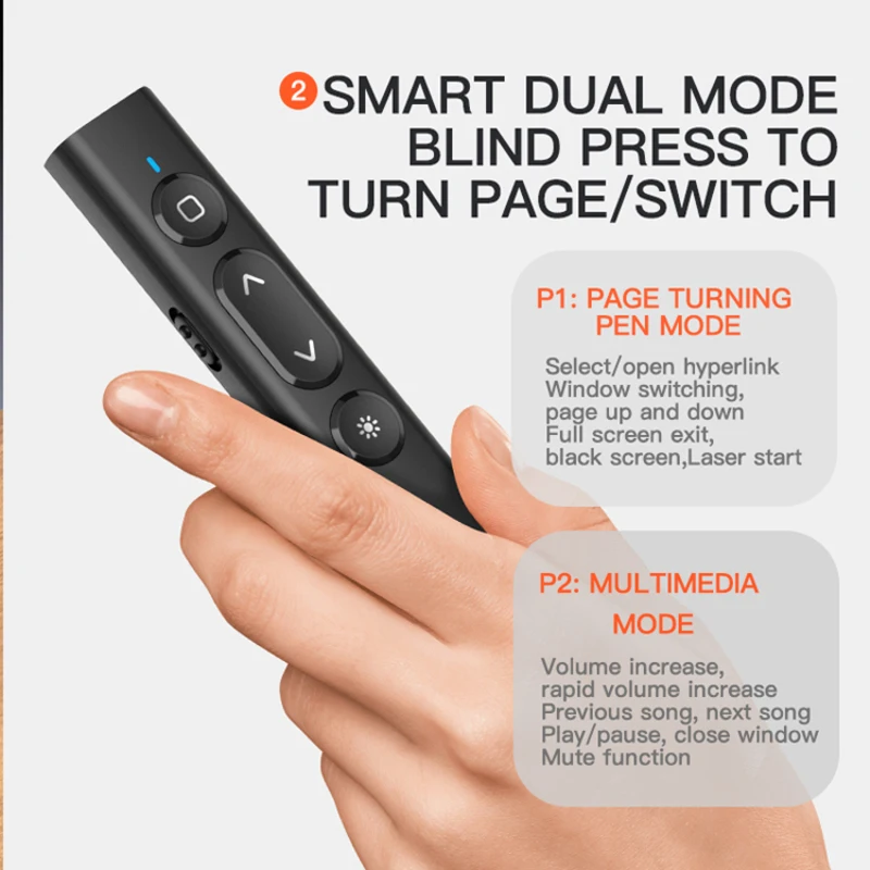 

2.4GHz Wireless Presenter USB Laser Pointer With Remote Control Infrared Presenter Pen For Projector Powerpoint PPT Slide